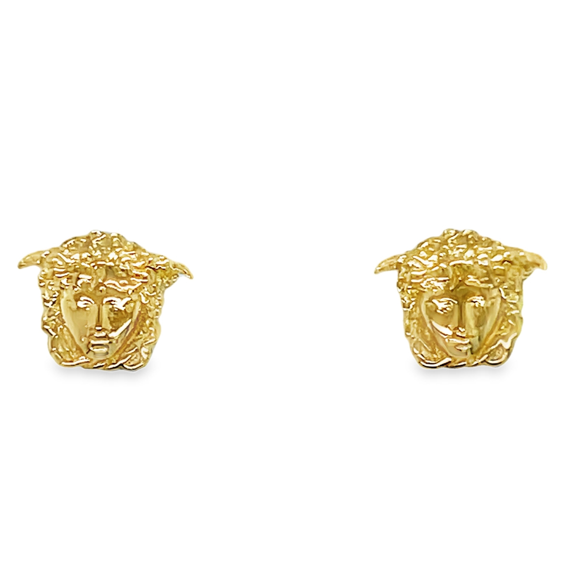 10KT Gold Medusa Earrings 8MM