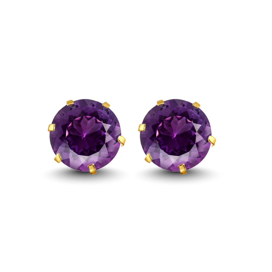 Gold Stud Earrings Broquele