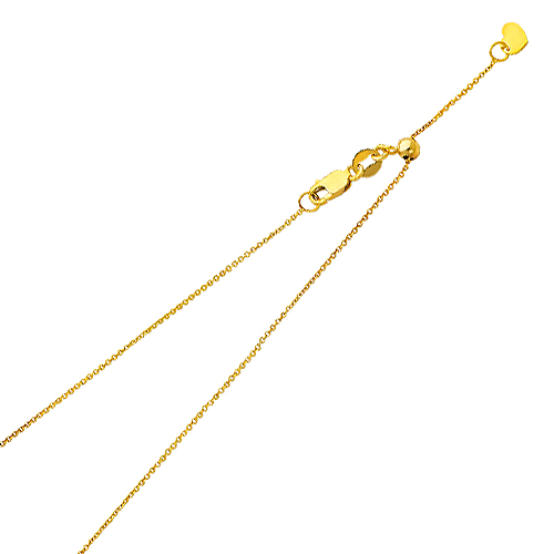 14KY 0.9mm Adjustable Rolo Cable Chain