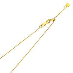 14KY 0.9mm Adjustable Rolo Cable Chain