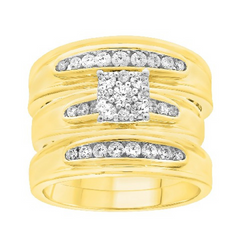 Diamond Wedding Trio Set