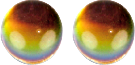 10Kt Yellow Gold Rainbow Stud Earrings