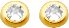 10KT Gold 2MM Round Bezel CZ Earrings with Screwbacks