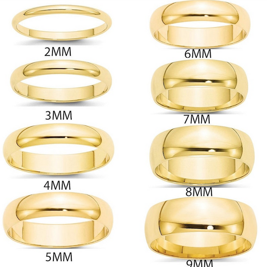 10KT Yellow Gold Polished 8mm Band Size 8