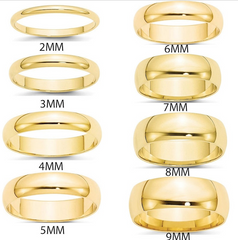 10KT Yellow Gold Polished 5mm Band Size 9