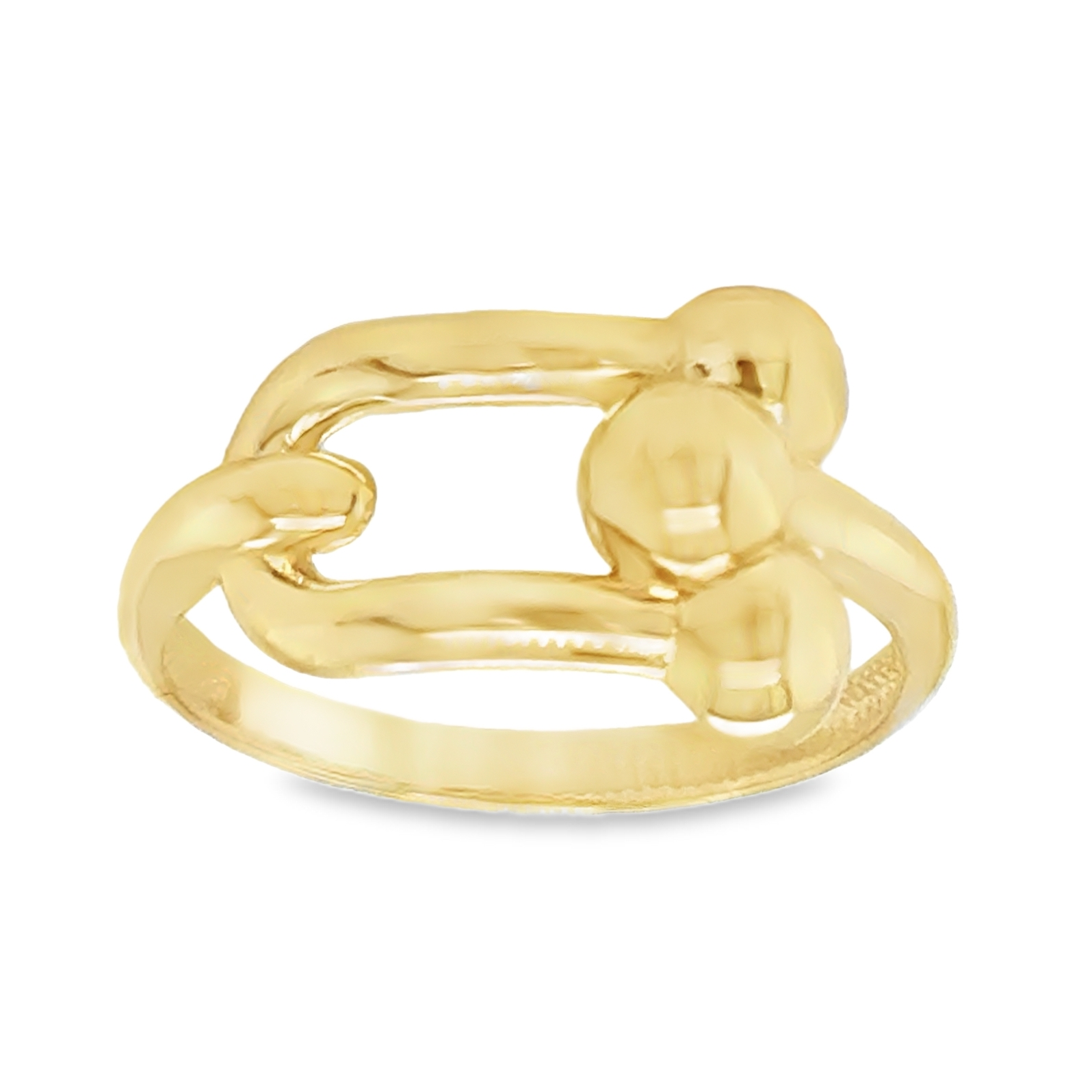 10KT Gold U-Shaped Paperclip Ring