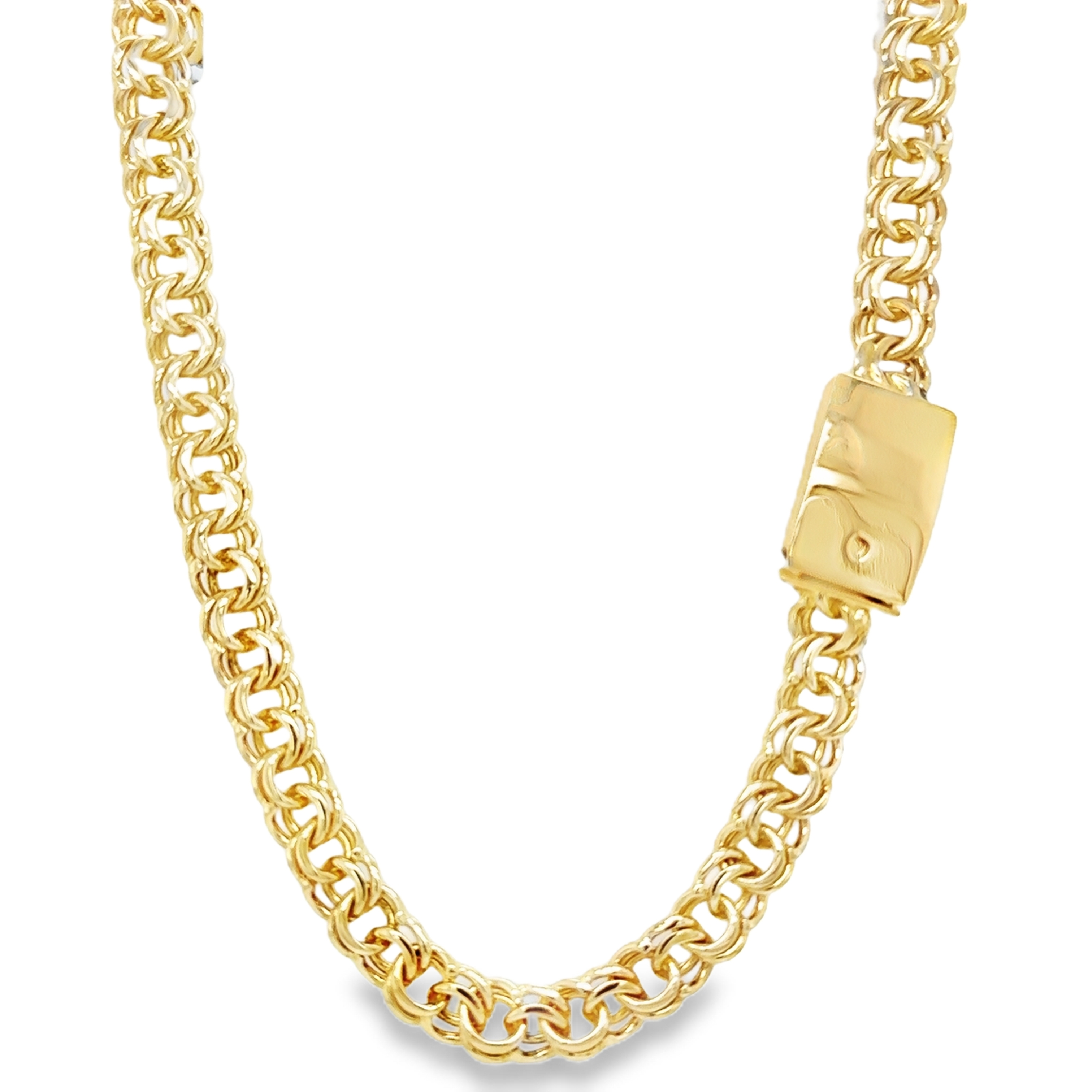 10KT Yellow Gold Solid 7MM Regular Chino Link Chain 20