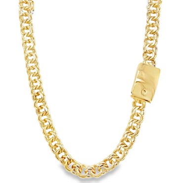 10KT Yellow Gold Solid 7MM Regular Chino Link Chain 20