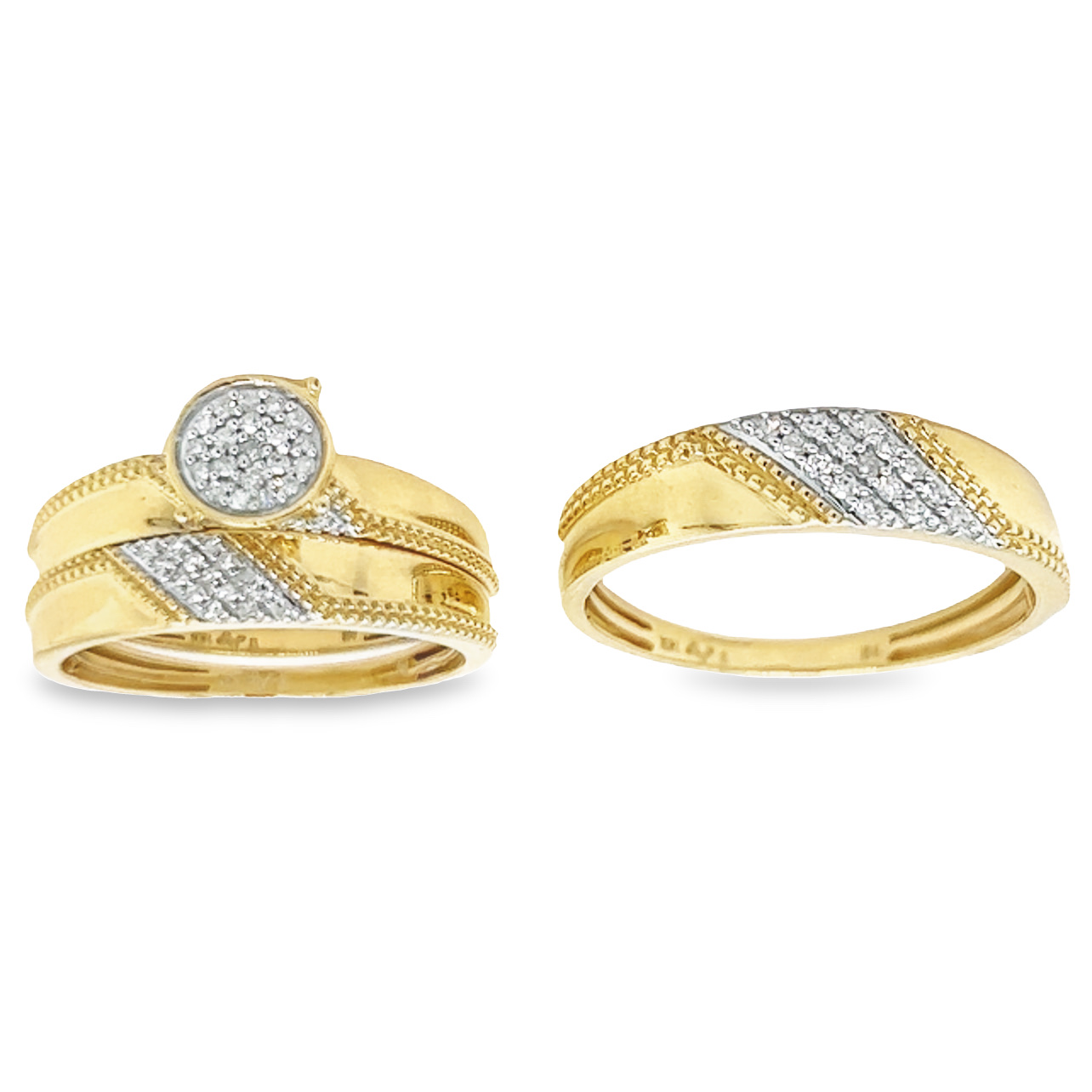 Diamond Wedding Trio Set