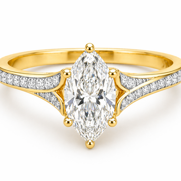 1.17CTTW Certified Lab-Created Marquise Diamond Engagement Ring in 14K