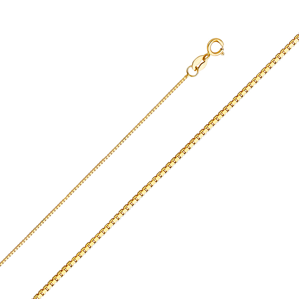14KT Yellow Gold 0.60MM Box Chain, 18IN