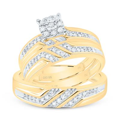 Diamond Wedding Trio Set