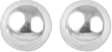 Sterling silver Plain Ball Stud Earrings