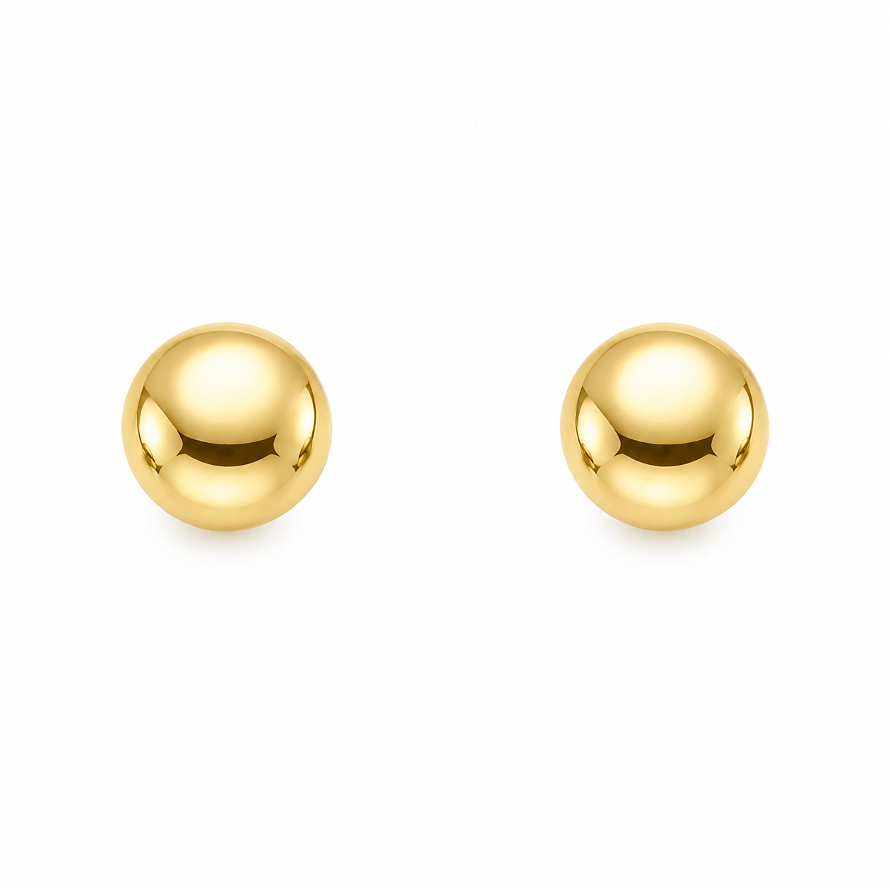 10KT Gold 3MM Ball Stud Screwback Earrings
