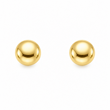 10KT Gold 3MM Ball Stud Screwback Earrings