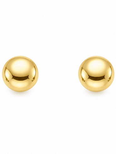 10KT Gold 3MM Ball Stud Screwback Earrings