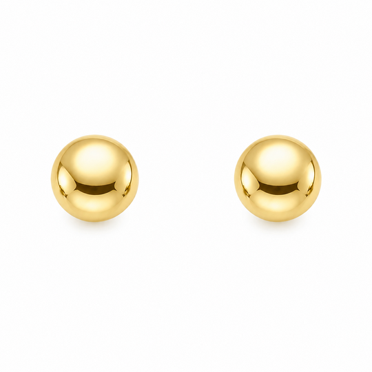 10KT Gold 3MM Ball Stud Screwback Earrings