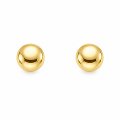 10KT Gold 3MM Ball Stud Screwback Earrings