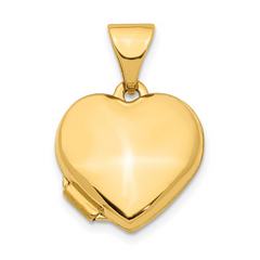 10KT Yellow Gold Heart Locket FREE ENGRAVING