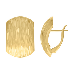 10kt Yellow Gold Womens Diamond-Cut Fashion Latch Back Earrings 20MM