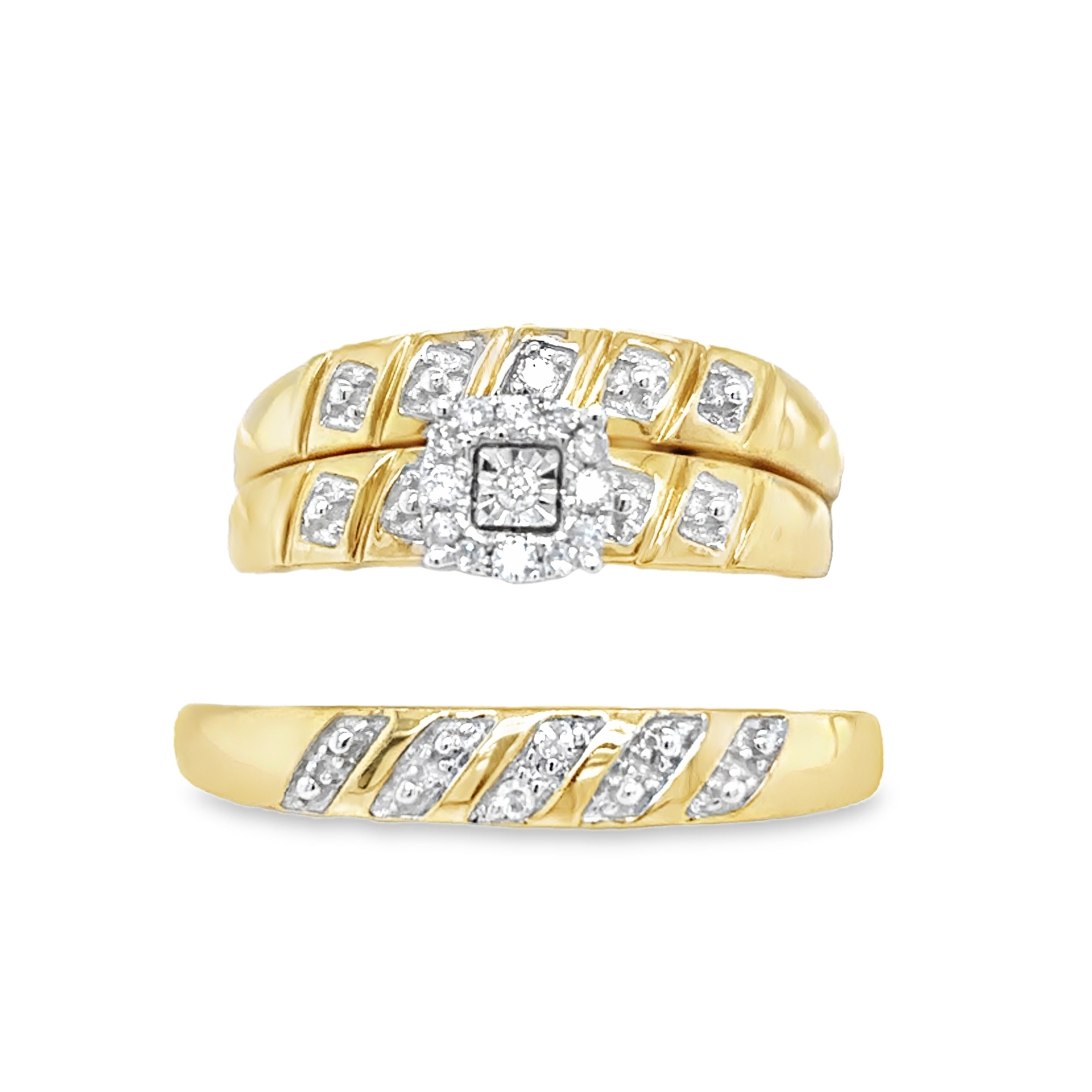 Diamond Wedding Trio Set