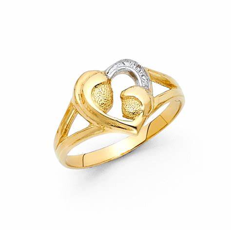 Lady's 14K Fashion Heart Ring Size 7.25