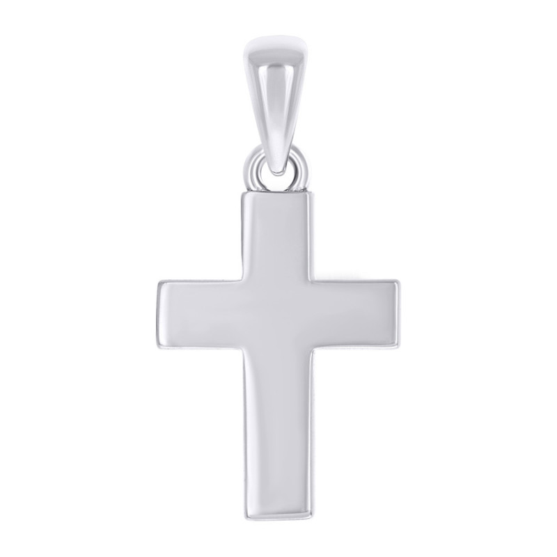 925 Sterling Silver Unisex Cross Religious Charm Pendant 21MM