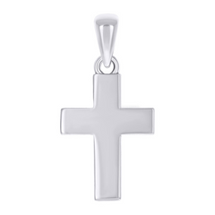 925 Sterling Silver Unisex Cross Religious Charm Pendant 21MM