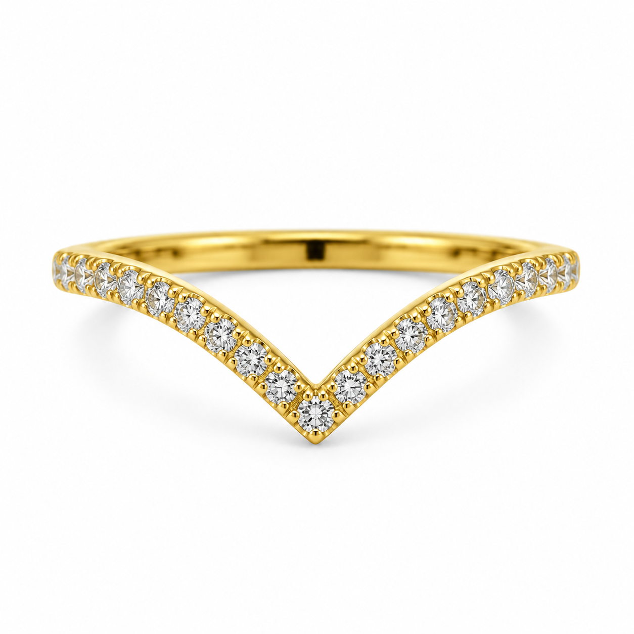 14K Yellow Gold 0.57CTTW Lab-Created Diamonds Wedding Band (Not Certif