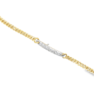 14KT YELLOW GOLD 0.62CT CUBAN DIAMOND BRACELET