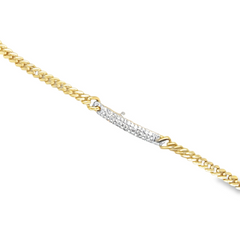 14KT YELLOW GOLD 0.62CT CUBAN DIAMOND BRACELET