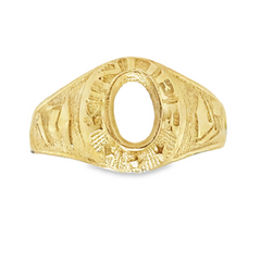 10KT Yellow Gold Kinder Birthstone Graduation Ring Size 5.5