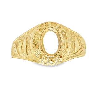 10KT Yellow Gold Kinder Birthstone Graduation Ring Size 4.5