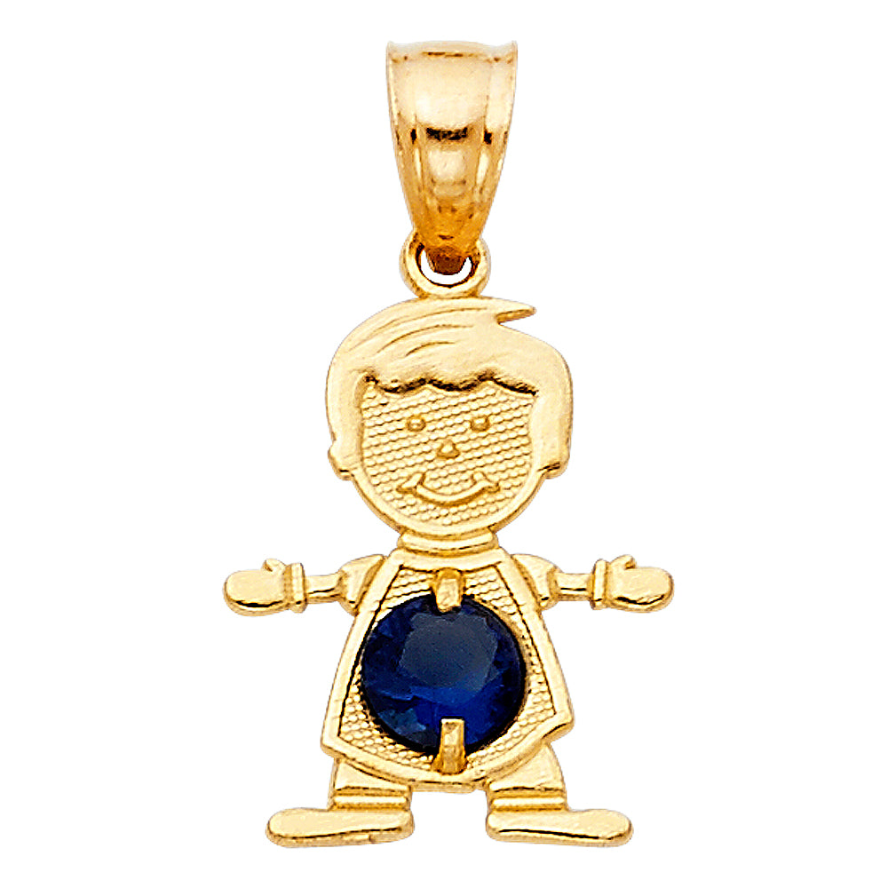 10KT BOY SEPTEMBER CHARM FOR MOM