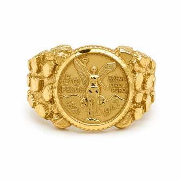 10KT Gold Centenario Nugget Ring