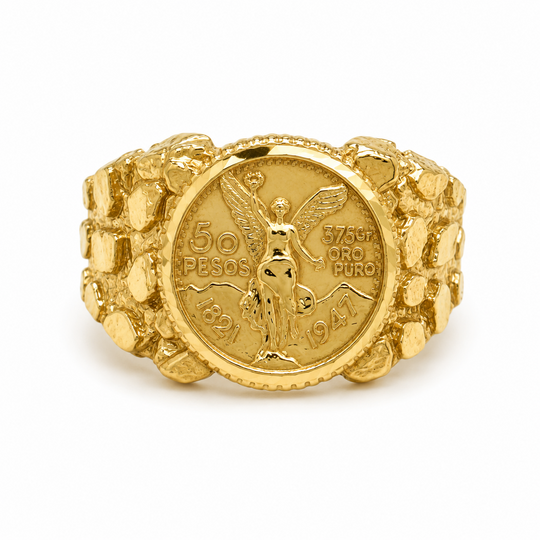 10KT Gold Centenario Nugget Ring