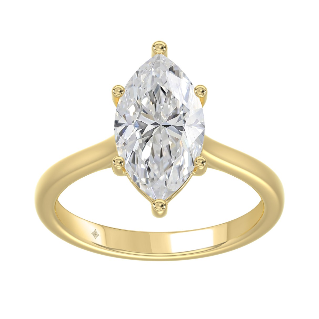 14K Yellow Gold 1.50CT Certified Lab-Grown Diamond Marquise Solitaire