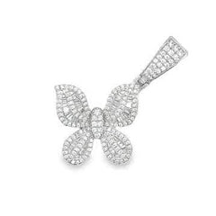 925 Sterling Silver Cubic-Zirconia Butterfly Fashion Pendant