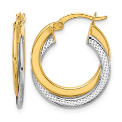 LE 10K Gold Polished Hoop Earrings
