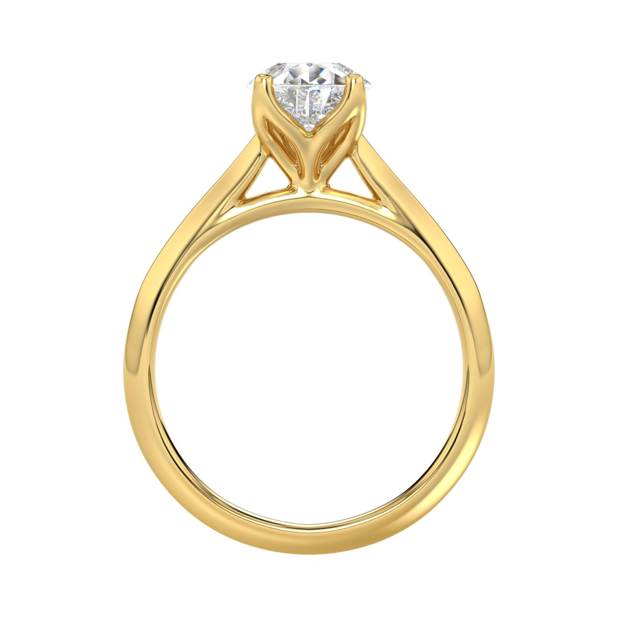 2.0 CT Certified Lab-Created Pear Diamond Solitaire Engagement Ring in