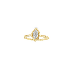 14KT YELLOW GOLD 0.10CT LADIES RING