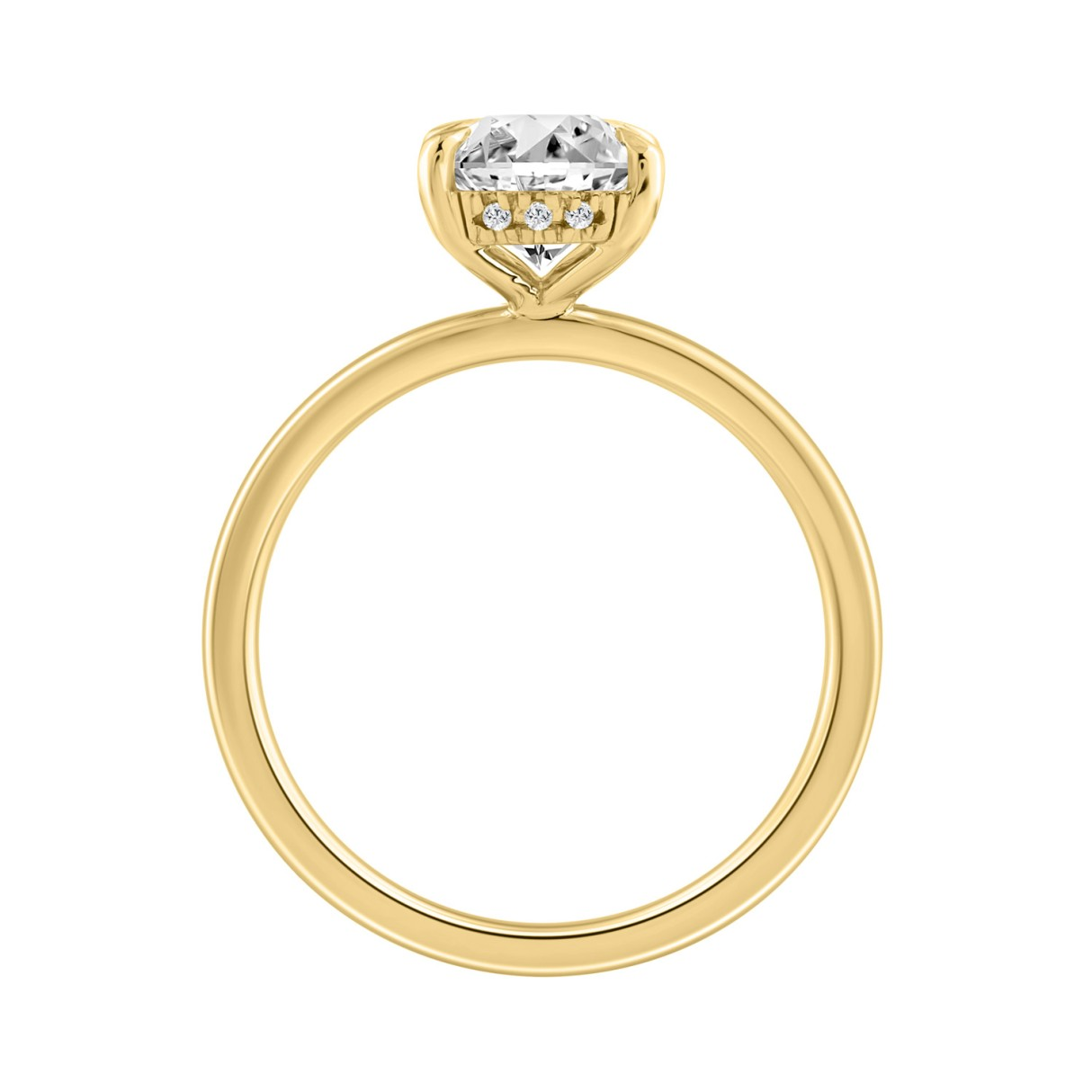14K Yellow Gold 2.00CTW Certified Lab-Grown Diamond Oval Ring