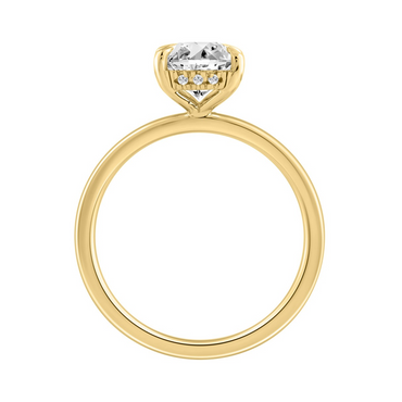14K Yellow Gold 2.00CTW Certified Lab-Grown Diamond Oval Ring