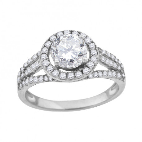 925 Sterling Silver Womens Cubic Zirconia Bridal Wedding Engagement Anniversary Band Ring 7