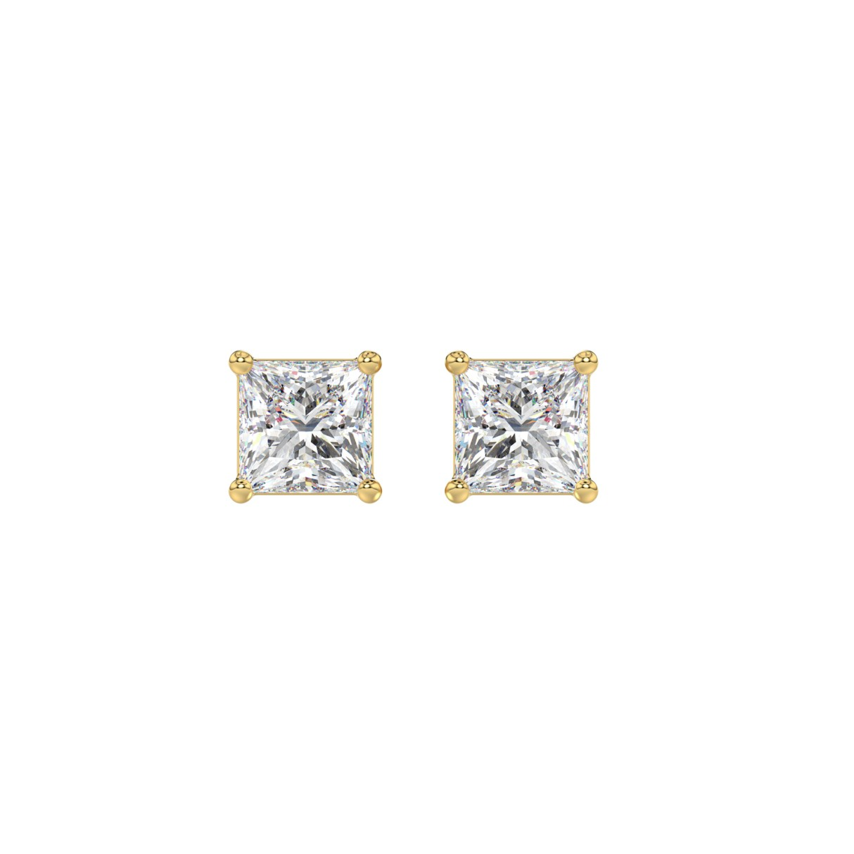14K Yellow Gold 1.50CTW Certified Lab-Grown Diamond Princess Solitaire
