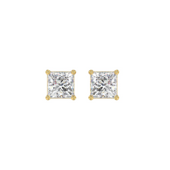 14K Yellow Gold 1.50CTW Certified Lab-Grown Diamond Princess Solitaire