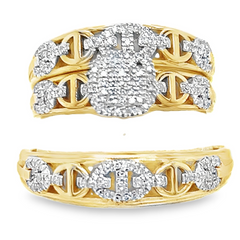 Diamond Wedding Trio Set