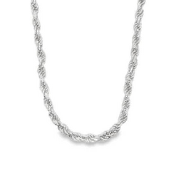 Sterling Silver Rope Chain With Lobster Clasp