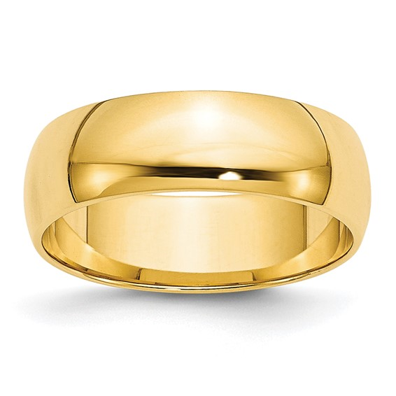 10KT Yellow Gold Polished 6mm Band Size 13