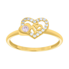 Gold Fashion Rings-Quinceanera